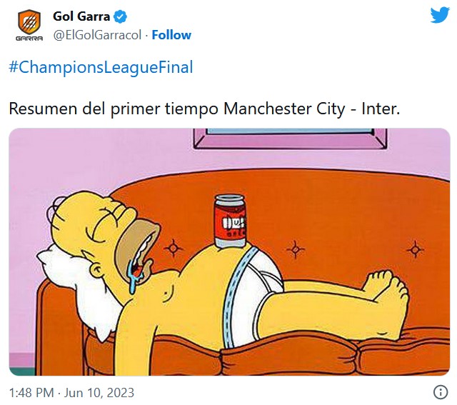 Memes de la final de la Champions League Manchester City vs Inter de Milán