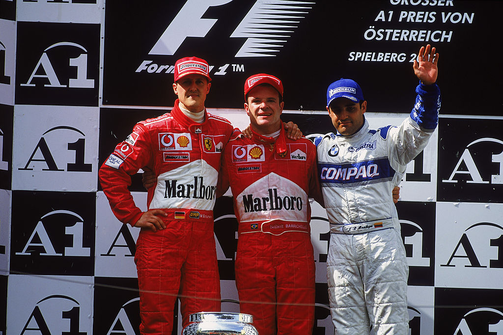 El podio del Gran Premio de Austria 2002