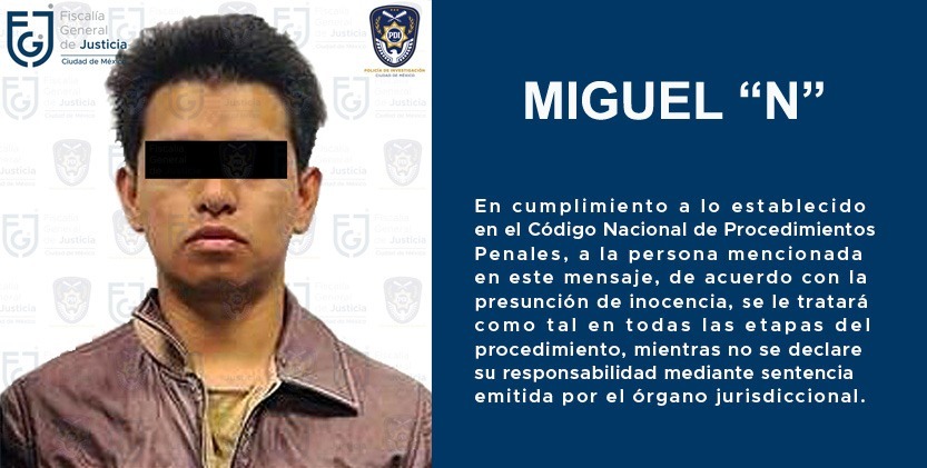 Miguel "N" fue detenido por el feminicidio de Katia, joven encontrada en hotel de CDMX