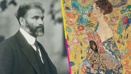 "Mujer con abanico", la pintura de Gustav Klimt