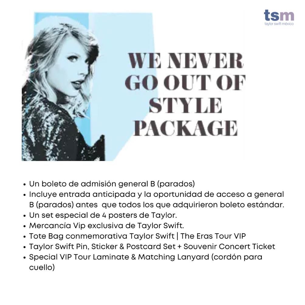 ¿Cuántos son y qué incluirían los paquetes VIP para el concierto de Taylor Swift?
