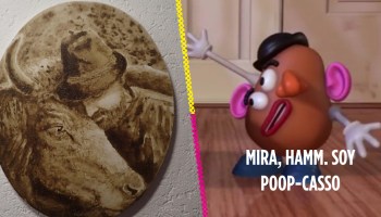 Poop-casso es real: Checa las pinturas hechas con caca que realiza este artista