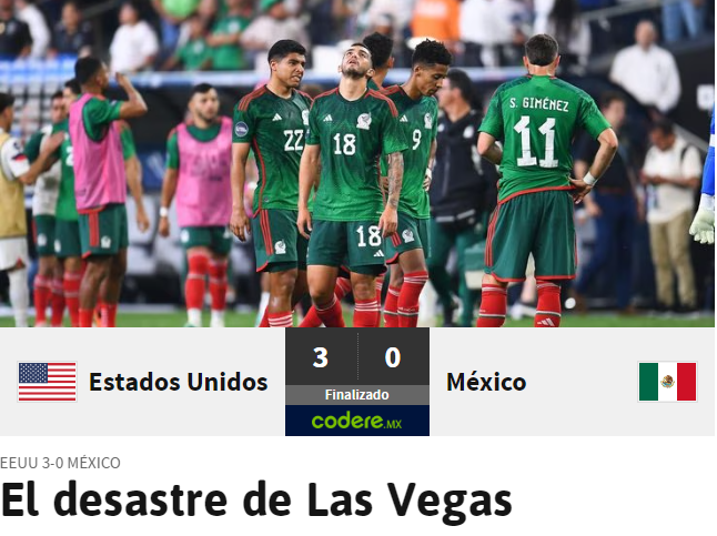 Las Vegas fue sede de una de las trágicas noches de México en el futbol