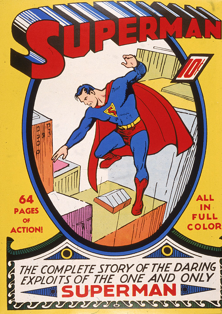 Portada de un cómic de Superman en los 30