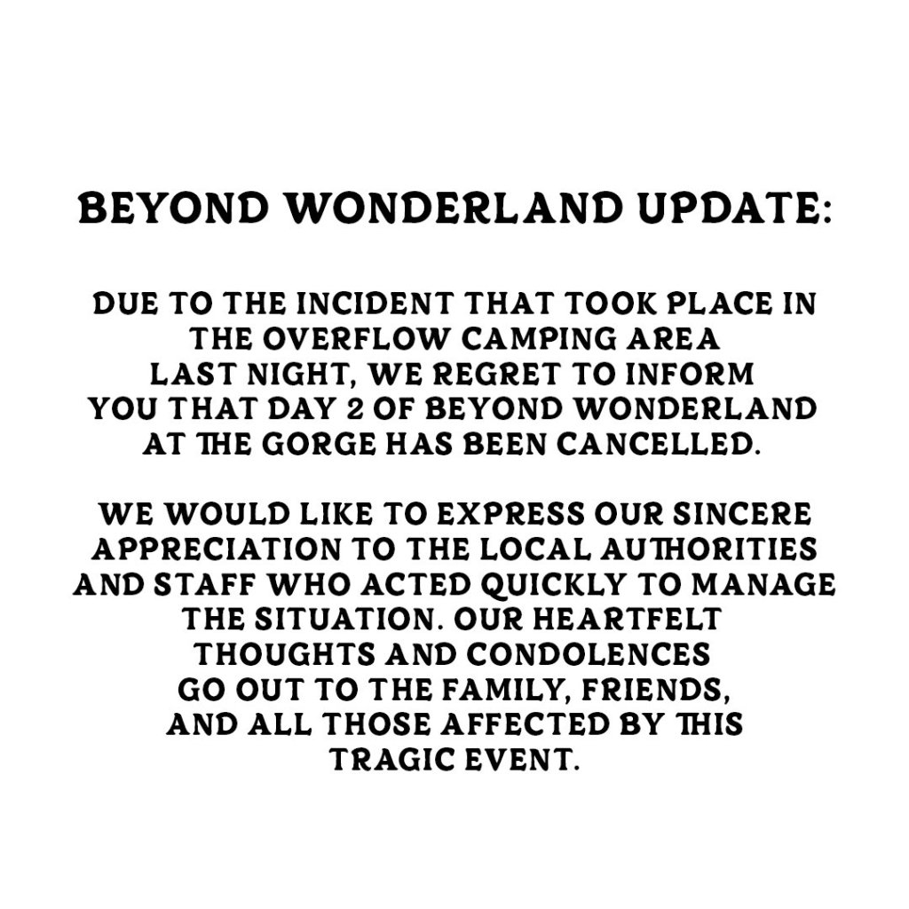 Tiroteo en el festival Beyond Wonderland de Washington deja 2 muertos y 3 heridos