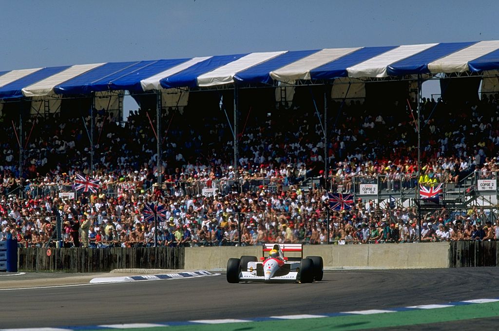 Ayrton Senna largó segundo en el GP de Gran Bretaña de 1991