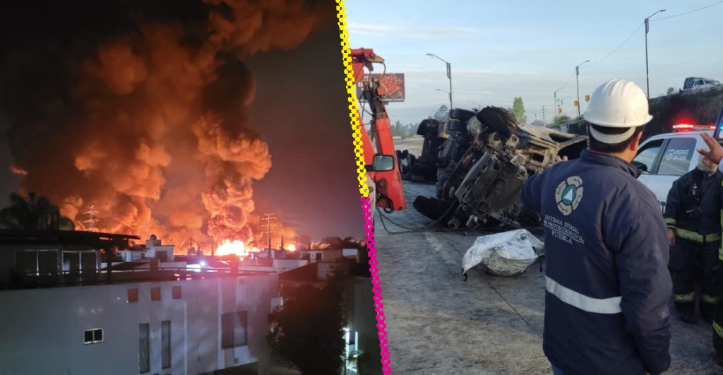 Las fotos y videos de la terrible explosión e incendio de una pipa de gas en Puebla