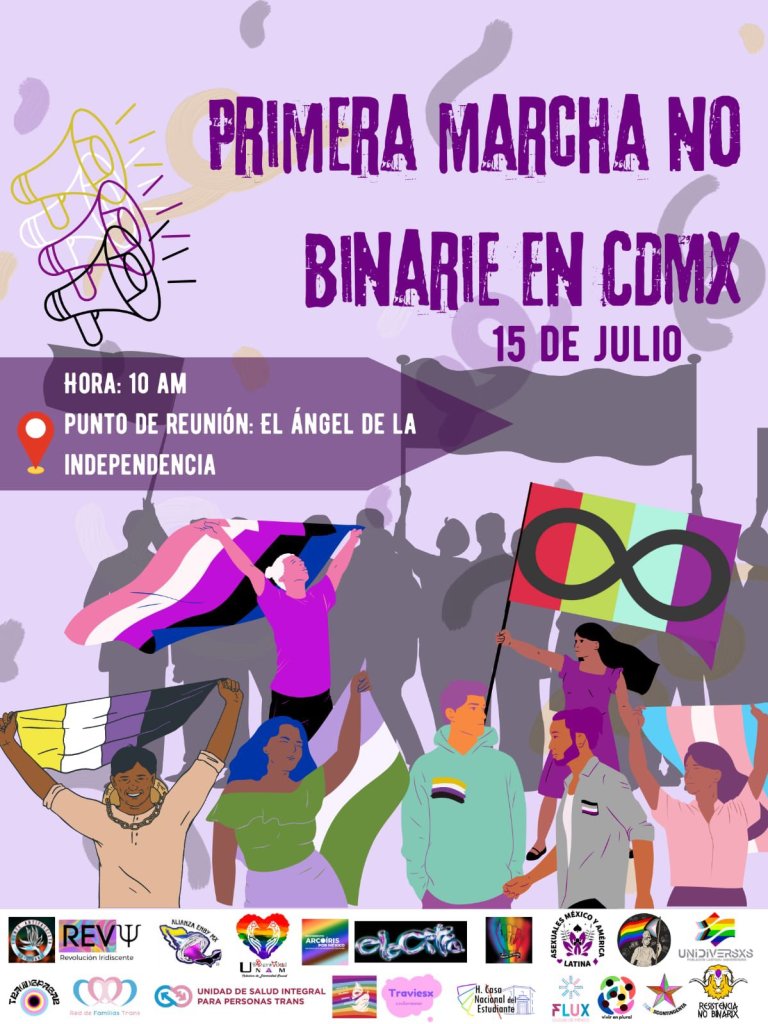 Rutas y horarios de la primera marcha no binarie en CDMX