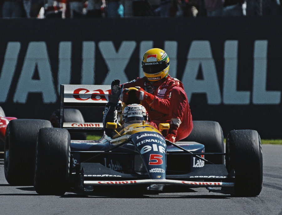 Ayrton Senna le pidió a Nigel Mansell que se bajara del auto
