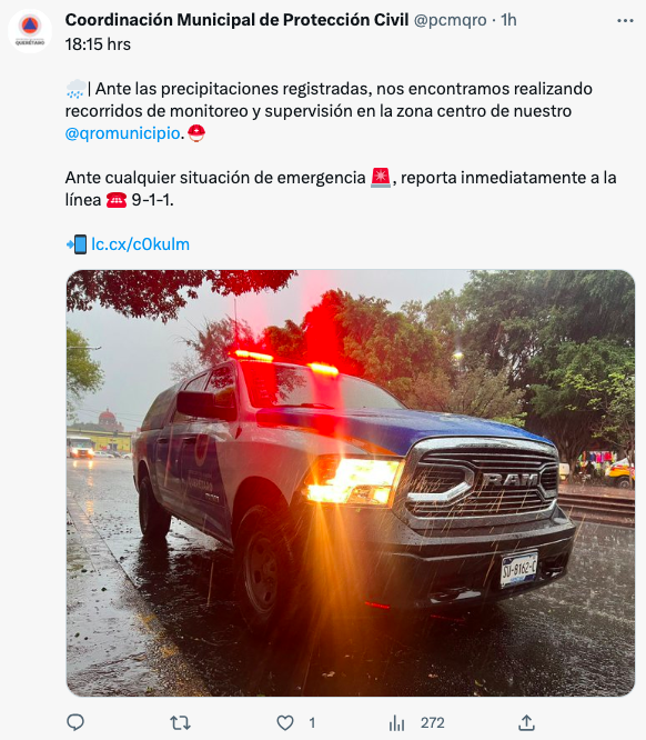 Fotos y videos de la tremenda lluvia que cayó en Querétaro