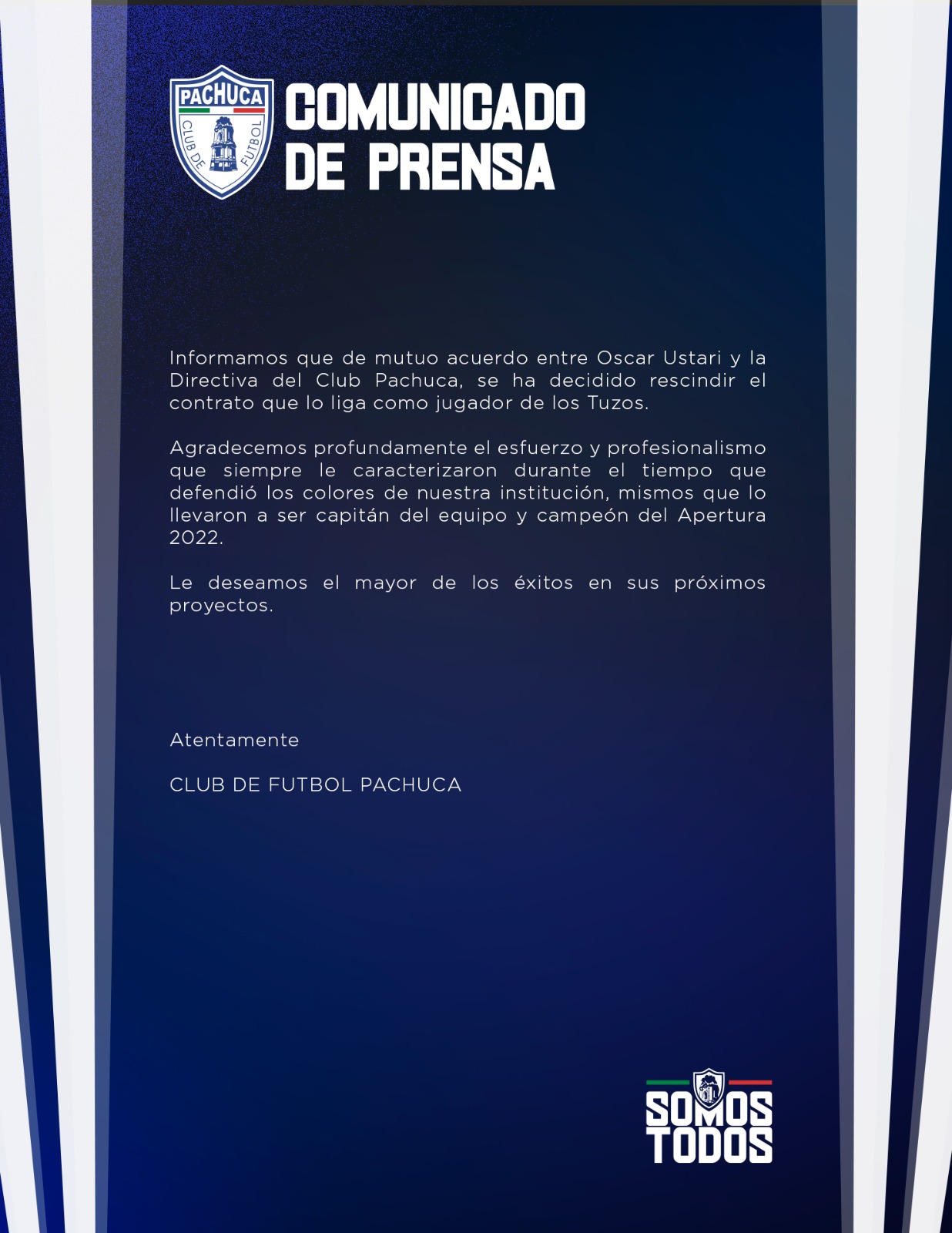 Las razones por las que Oscar Ustari salió de Pachuca