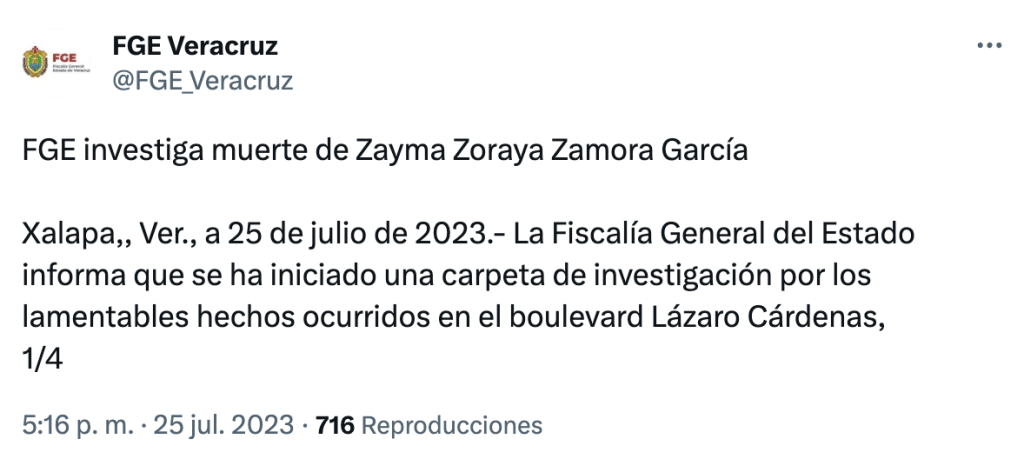 Asesinaron a Zayma Zoraya, coordinadora de campaña de Adán Augusto en Veracruz 