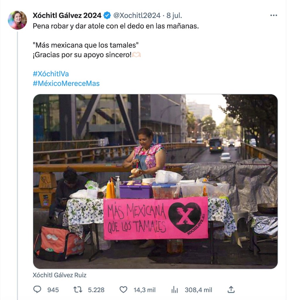 Foto de vendedora apoyando a Xóchitl Gálvez es un montaje; fotoperiodista se queja