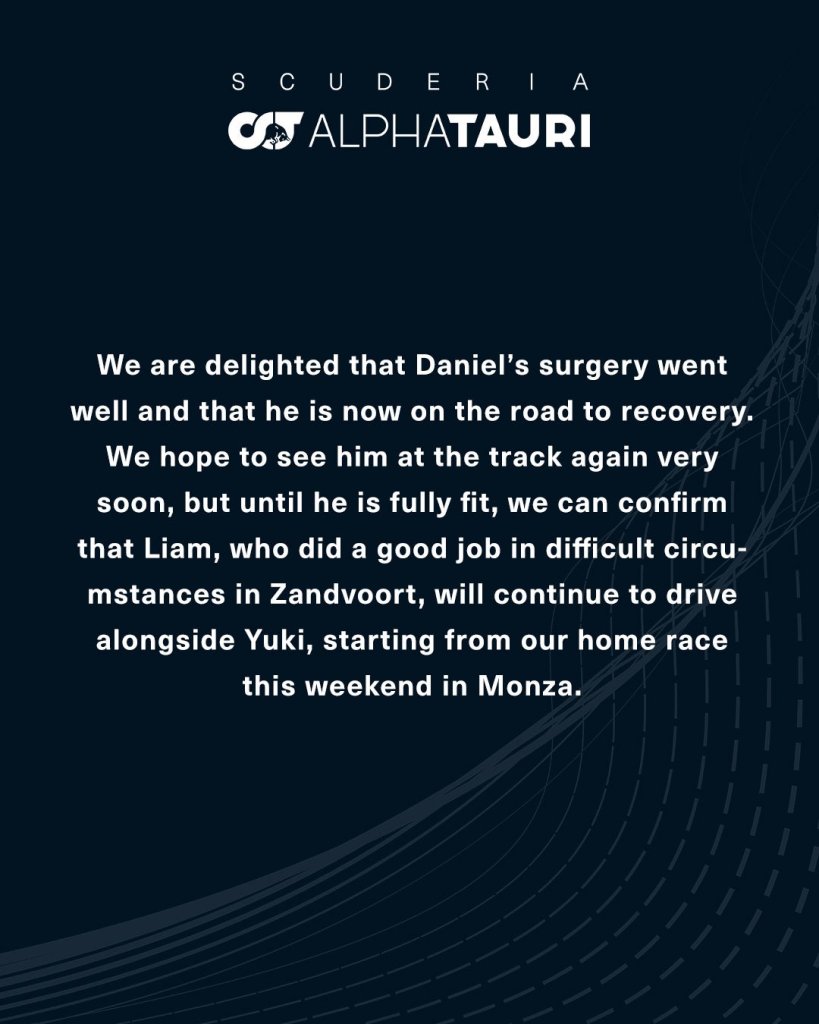 AlphaTauri anunció a Liam Lawson para Monza