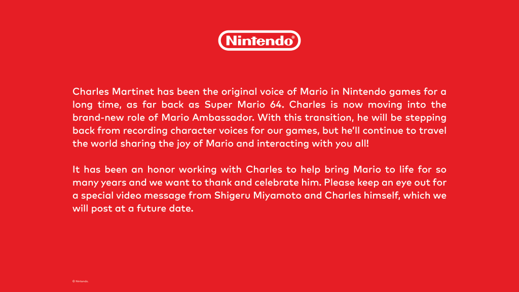 Charles Martinet dejará de ser la voz de Mario en los videojuegos