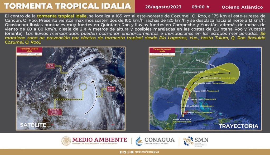 Ahí viene la tormenta Idalia con lluvias fuertes en CDMX y otros estados de México
