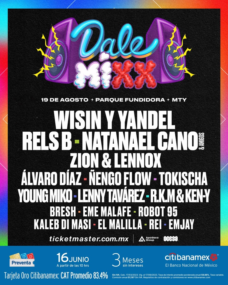 Lineup completo Dale MIXX 2023.