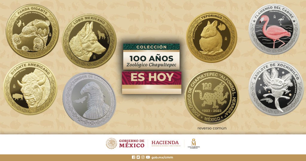 Las monedas del Zoológico de Chapultepec.