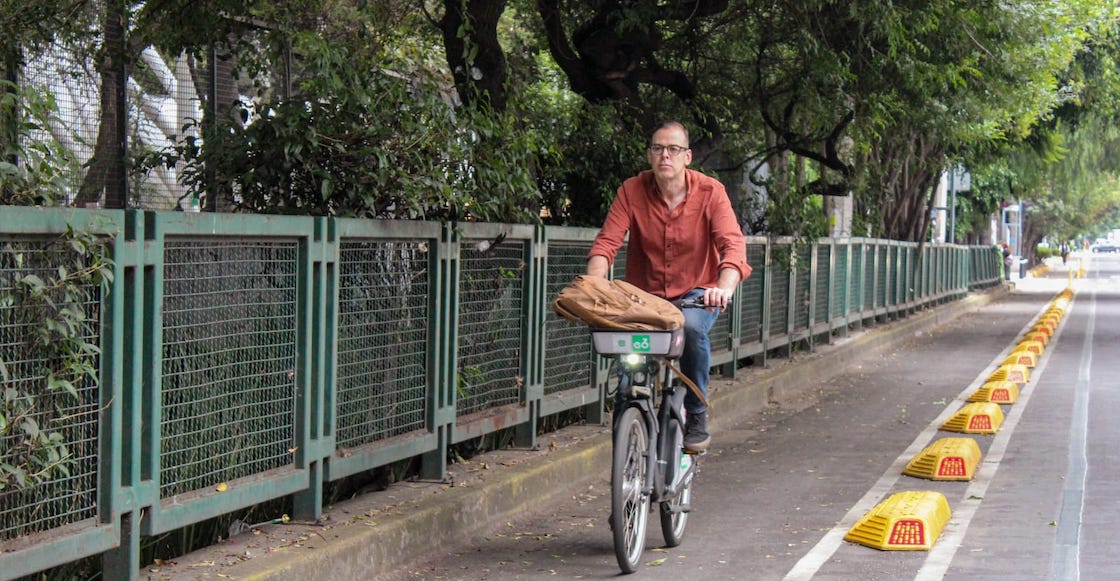 Nueva ciclovía en avenida Coyoacán.