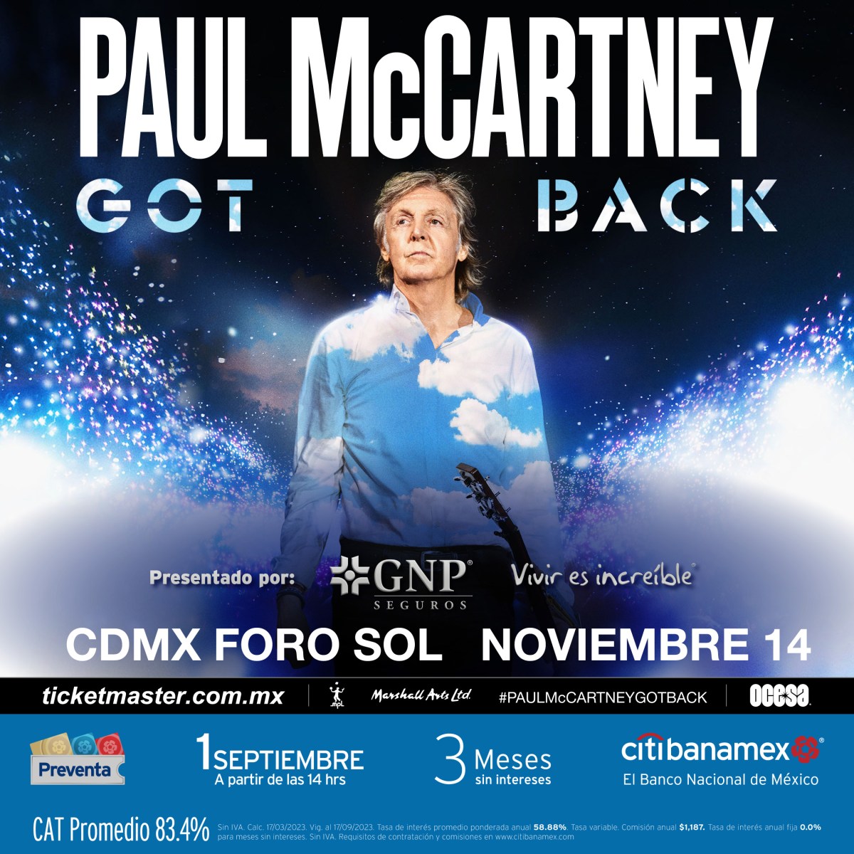 Paul McCartney en concierto en México