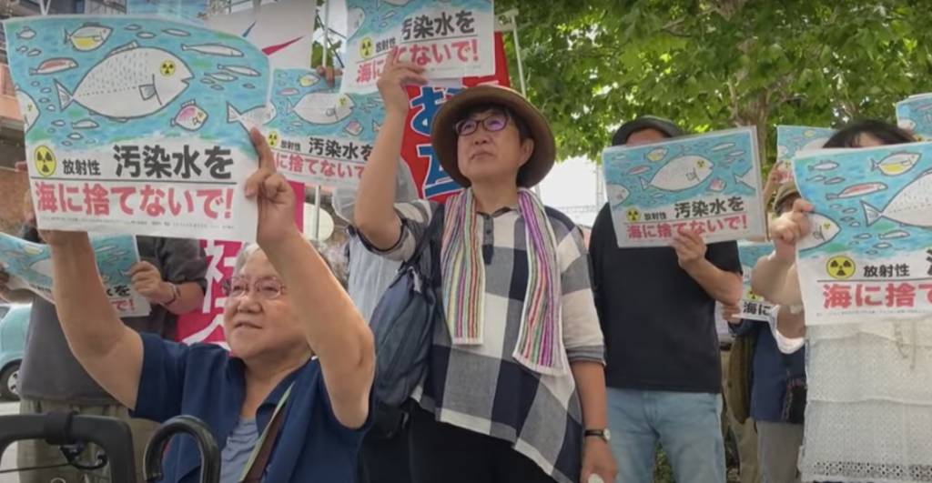 protestas aguas residuales fukushima