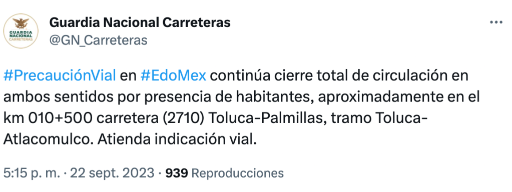 La Toluca-Atlacomulco lleva más de 7 horas bloqueada: ¿qué exigen?