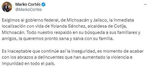 CJNG secuestró a Yolanda Sánchez, alcaldesa de Cotija en Zapopan