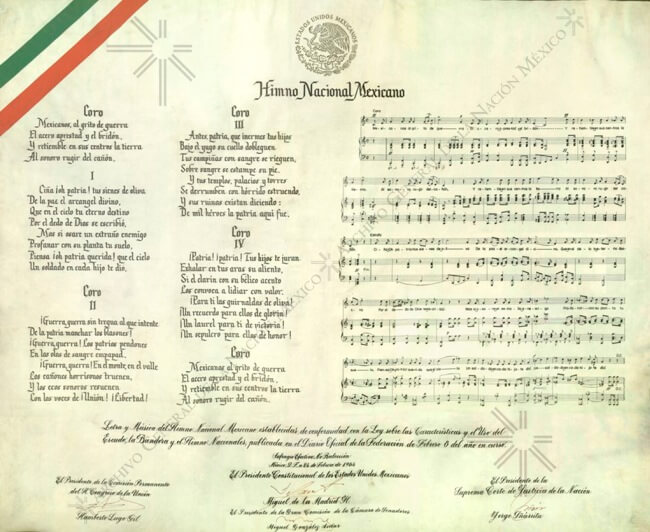 Las estrofas prohibidas del Himno Nacional Mexicano