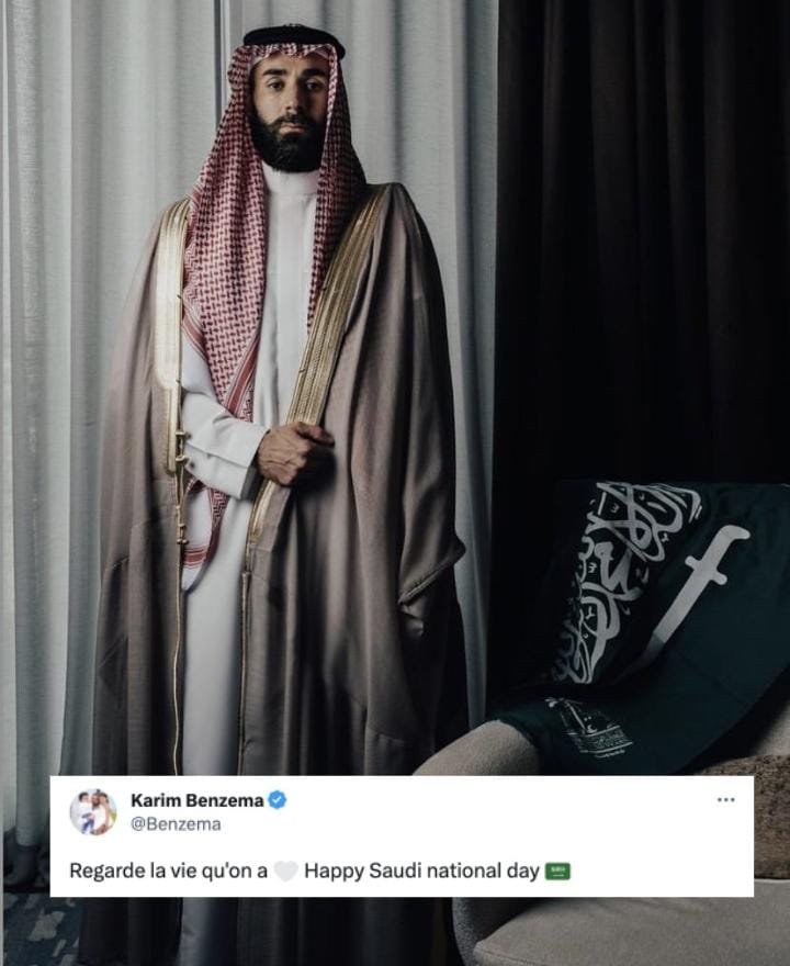 Karim Benzema celebró el día nacional de Arabia Saudita
