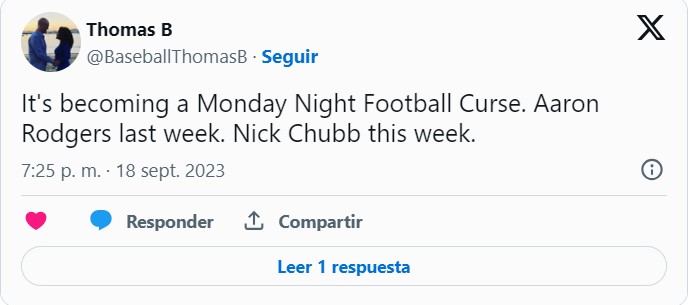 Las redes sociales hablan de la supuesta maldición del Monday Night Football