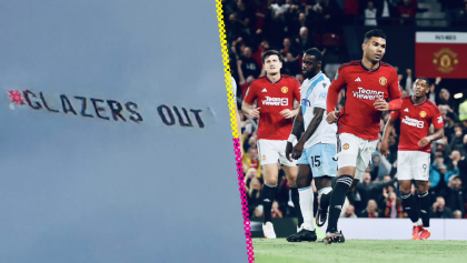 Protesta de los aficionados del Manchester United