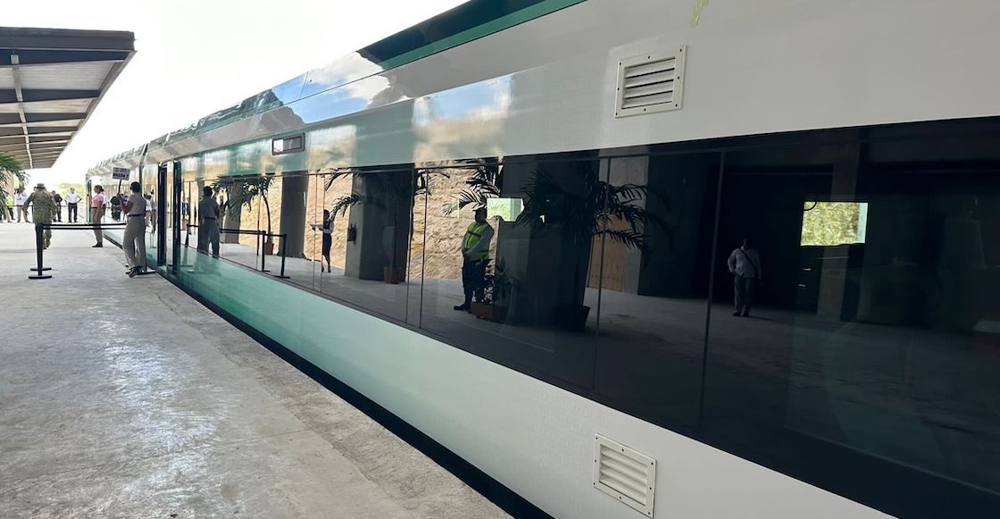 En fotos: Así fue el primer viaje del Tren Maya en Campeche