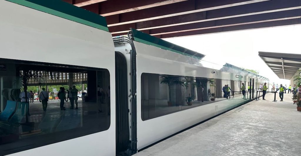 En fotos: Así fue el primer viaje del Tren Maya en Campeche