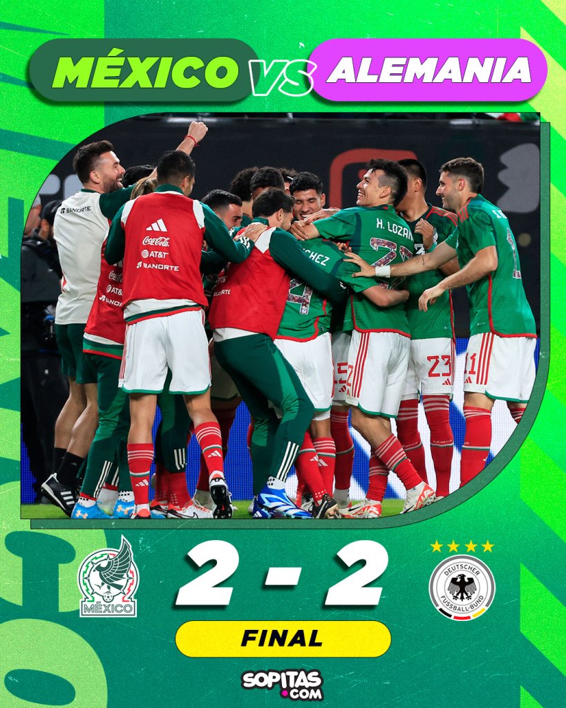 México vs Alemania marcador