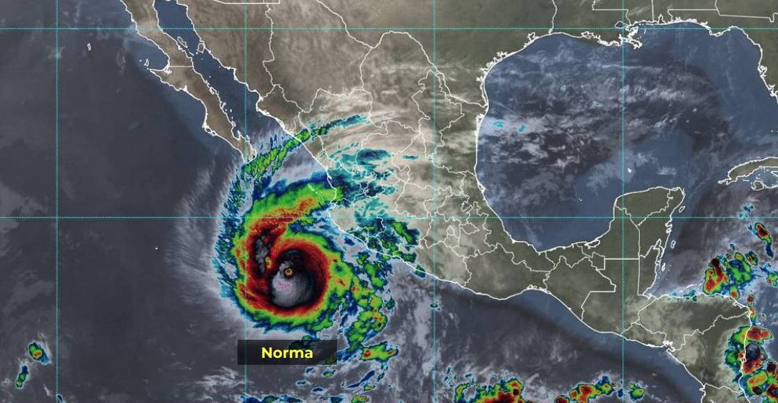 Huracán Norma ya es categoría 4 y traerá lluvias muy fuertes