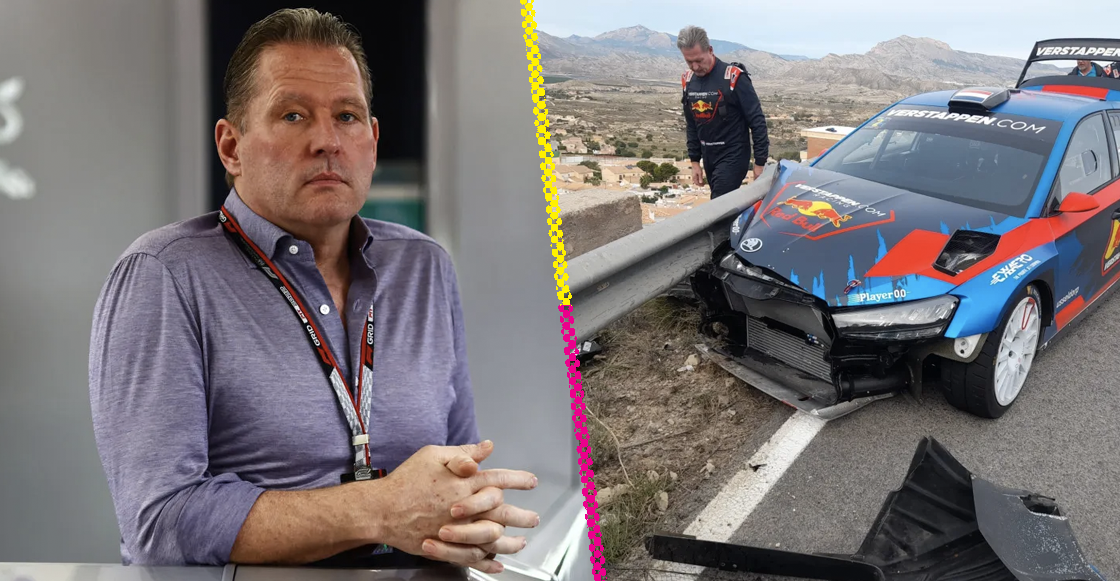Jos Verstappen choca durante los entrenamientos del Rally de la Nucia