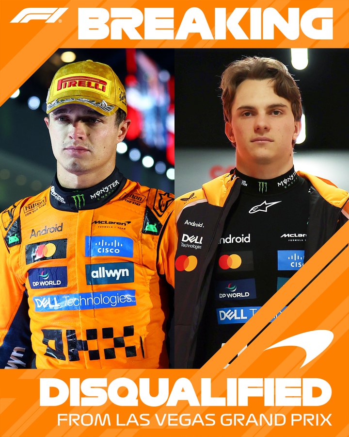 Lando Norris y Oscar Piastri descalificados