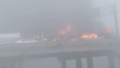 Niebla provoca accidente en Luisiana.