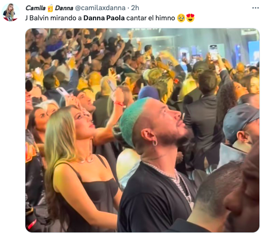 Las mejores reacciones de Danna Paola cantando el Himno Nacional Mexicano durante la pelea del Canelo Álvarez