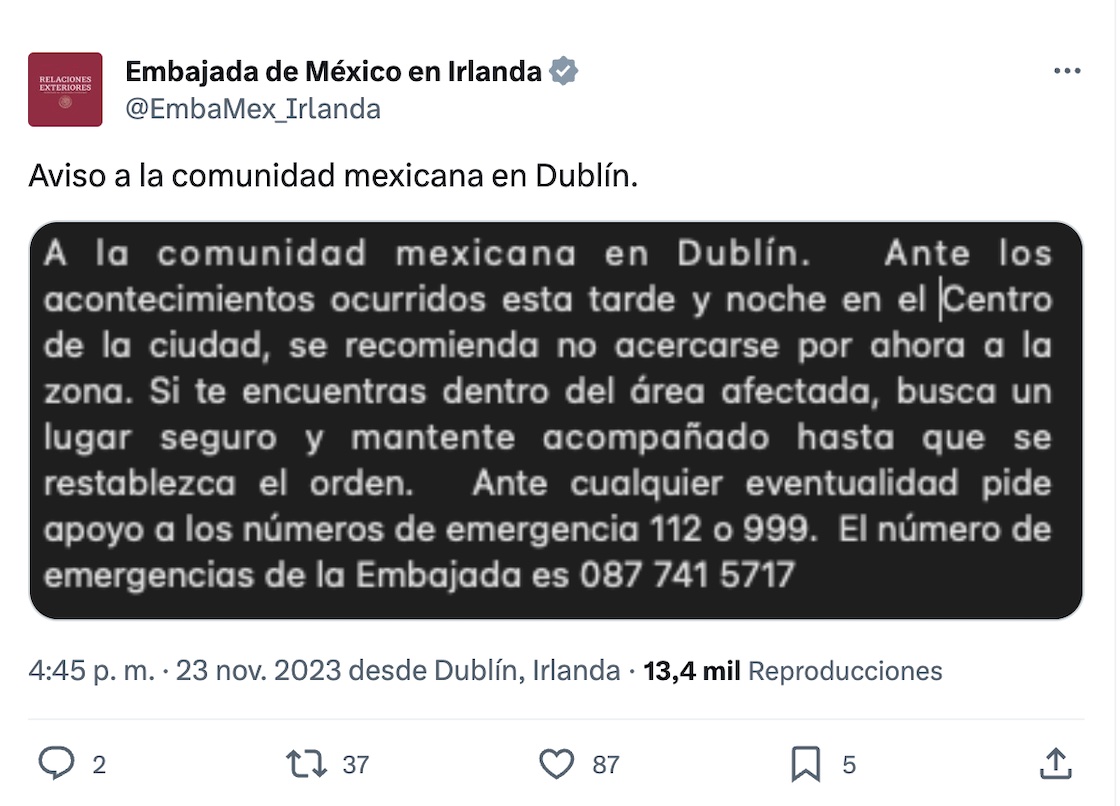 Disturbios en Dublín: ¿Qué está pasando en Irlanda tras un ataque a niños?