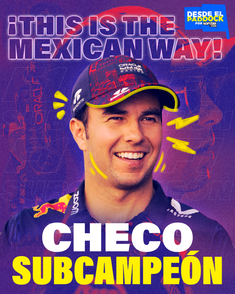 Checo Pérez sube al podio del GP de Las Vegas y es subcampeón de pilotos