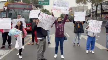 Protestan en Eje Central contra la ratificación de Ernestina Godoy en CDMX