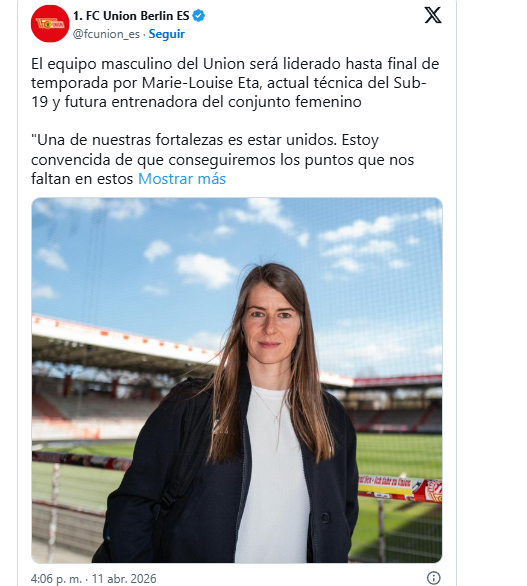¿Quién es Marie-Louise Eta, primera mujer entrenadora de un equipo de la Bundesliga?