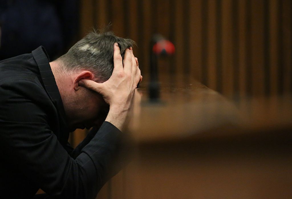 Oscar Pistorius durante su juicio en Sudáfrica