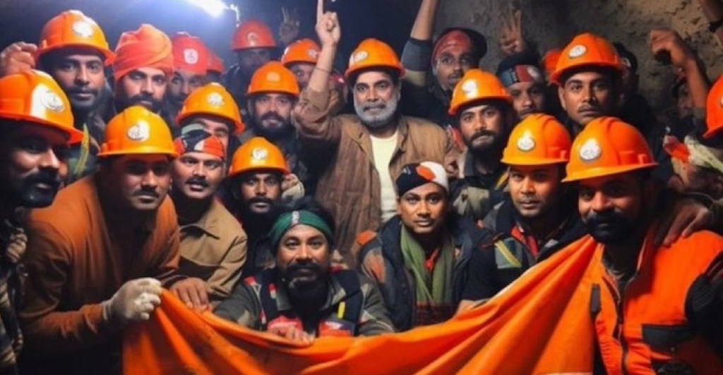 ¡Una buena! El emotivo rescate de los 41 mineros atrapados en India