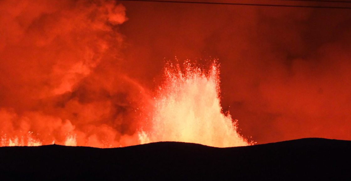 En imágenes: Comenzó la erupción de un volcán en Islandia