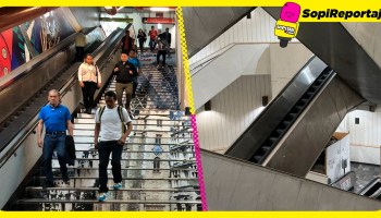 Zapatos mal puestos y otros 'misterios' de las escaleras eléctricas que no sirven del Metro CDMX