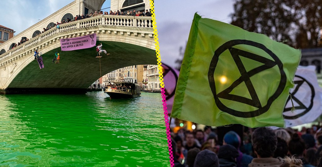 Extinction Rebellion: ¿Quiénes son y qué exigen los activistas que pintaron de verde el Canal de Venecia?. Noticias en tiempo real