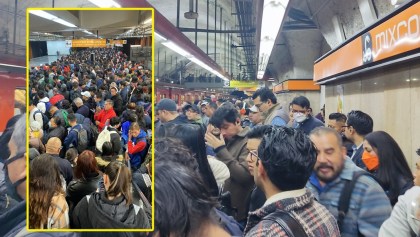 7 minutos de espera, mucha gente y un tren retirado en la Línea 7 del Metro