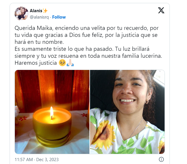 Encuentran sin vida a Maika Torres, venezolana que desapareció en Chapala